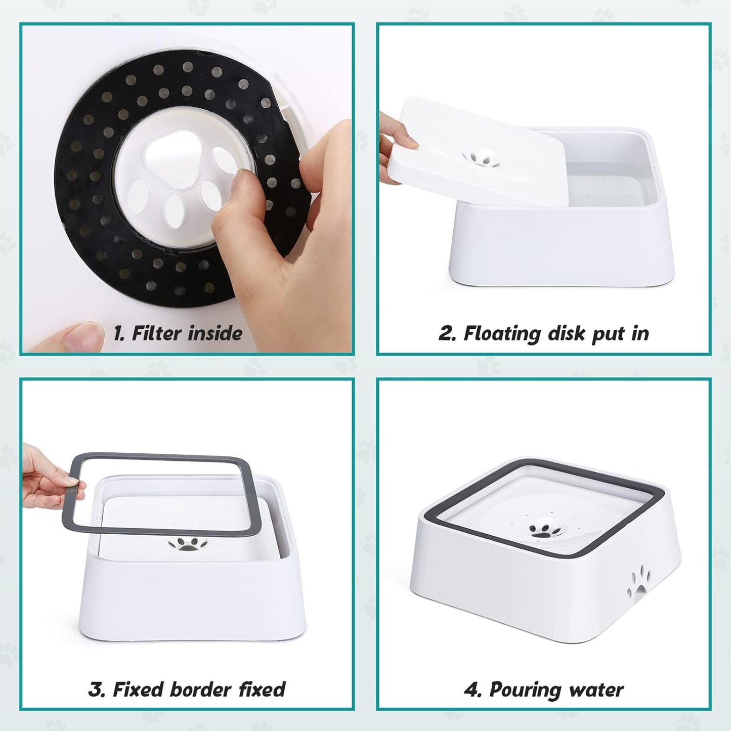 Anti-Spill Floating Pet Water Bowl