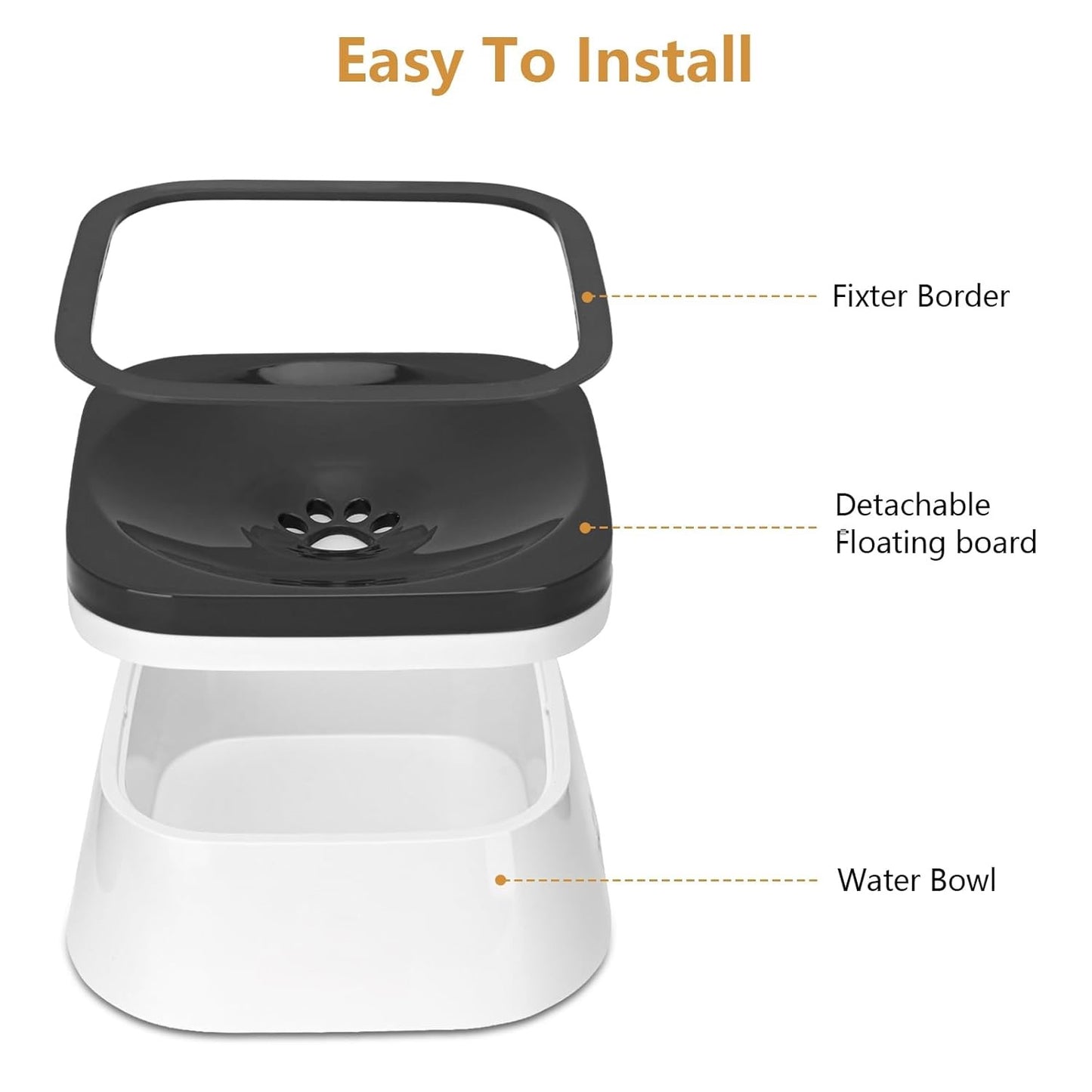 Anti-Spill Floating Pet Water Bowl