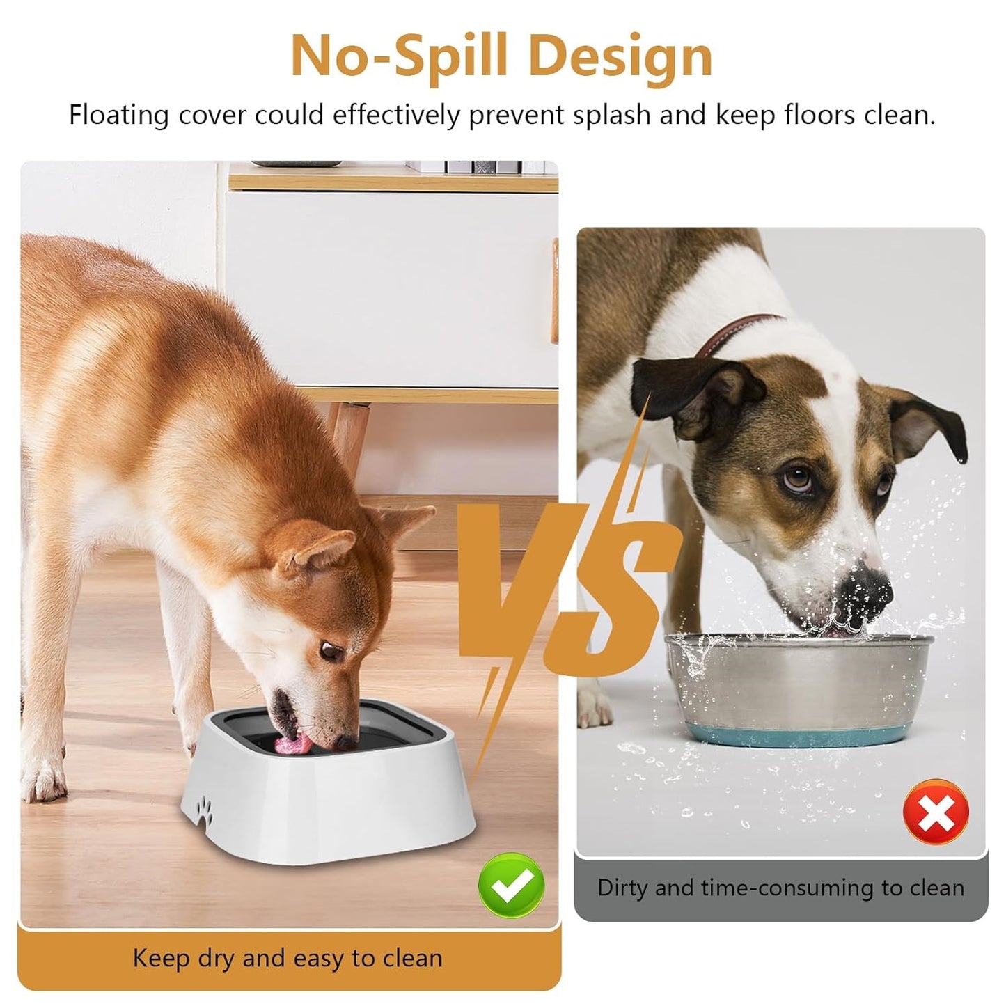 Anti-Spill Floating Pet Water Bowl